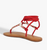 Claire Sandal - Ultra Red White